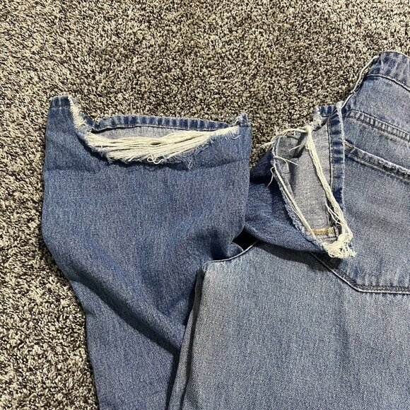 Flying Monkey Jeans Women’s Sz 28 Medium Wash Distressed Vintage Straight 30x33 - Picture 3 of 3
